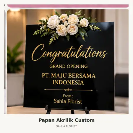 Papan Bunga Akrilik Tomang